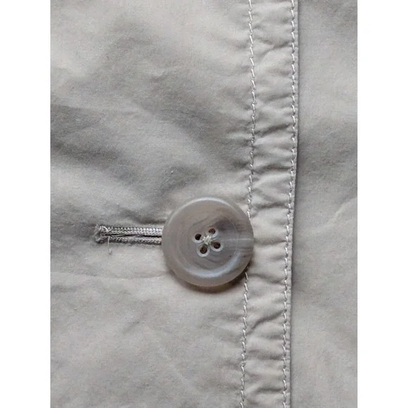 J.Crew Womens Tan Cotton Field Jacket Drawstring Funnel Neck Size 2Preppy Costal - Picture 5 of 8